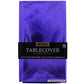 Amscan Shiny Metallic Table Cover, 54" x 100", Purple