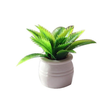 Miniature Plant Accessory, Green Potted Plant, 1:12 Scale, Suitable for Home and car Decoration