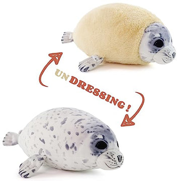 Chubby Blob Young Seal Pillow Soft Plushies, Cute Ocean Stuffed Animals Plush Toy, Room Decor,Throw Pillow Doll Big Plush Toys Gift