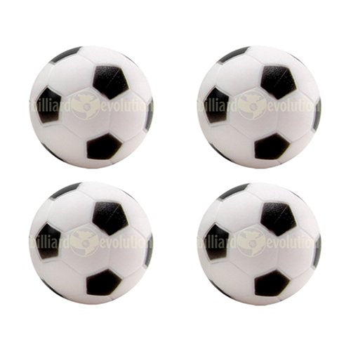 Billiard Evolution 4 Black and White Engraved Soccer Foosballs