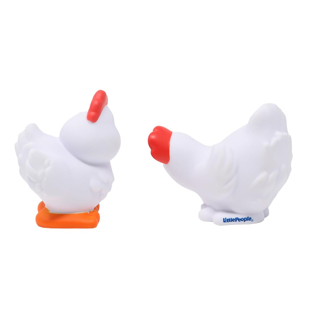 Fisher-Price Replacement Parts for Collectible Little People Christmas Nativity Playset FPT07 and Barnyard Farm Playset - Replacement Pair of White