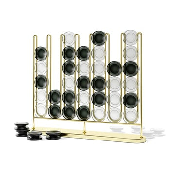 Umbra STAX Four-in-a-Row Game for 2 Players, Ages 6+, Brass