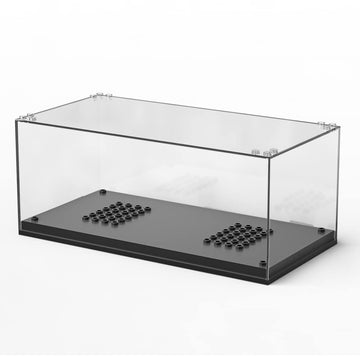 Mould King Clear Display Case with LED Lights for Mould King Speed Champions Cars, Suits MK 27013 27014 or Other Brand's Cars with The Same Size
