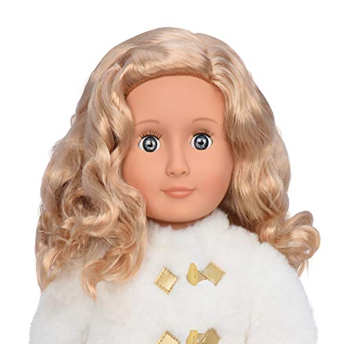 Our Generation - Halia - 18-Inch Doll - Blonde Hair & Blue Eyes - Faux-Fur Outfit - Holiday Theme - Toy for Kids 3 Years +