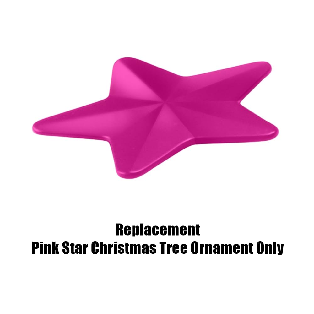 Replacement Part for Fisher-Price Little People Playset - HMK85 ~ Pink Star Christmas Tree Ornament ~ Inspired by Barbie Doll Little-People Dollhouse