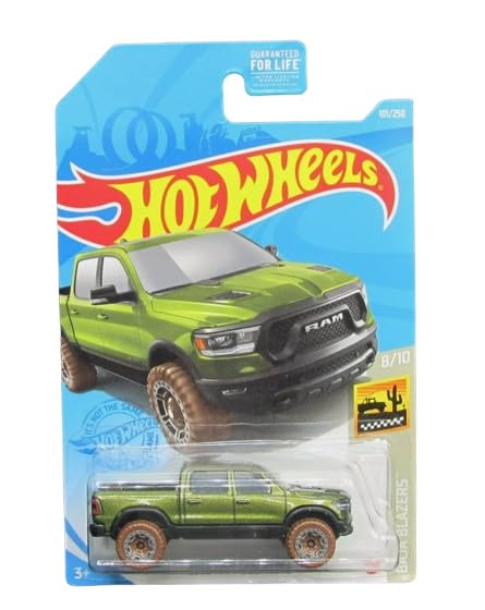 Hot Wheels 2020 Ram 1500 Rebel Green Baja Blazers, 1:64 Scale, Diecast Truck