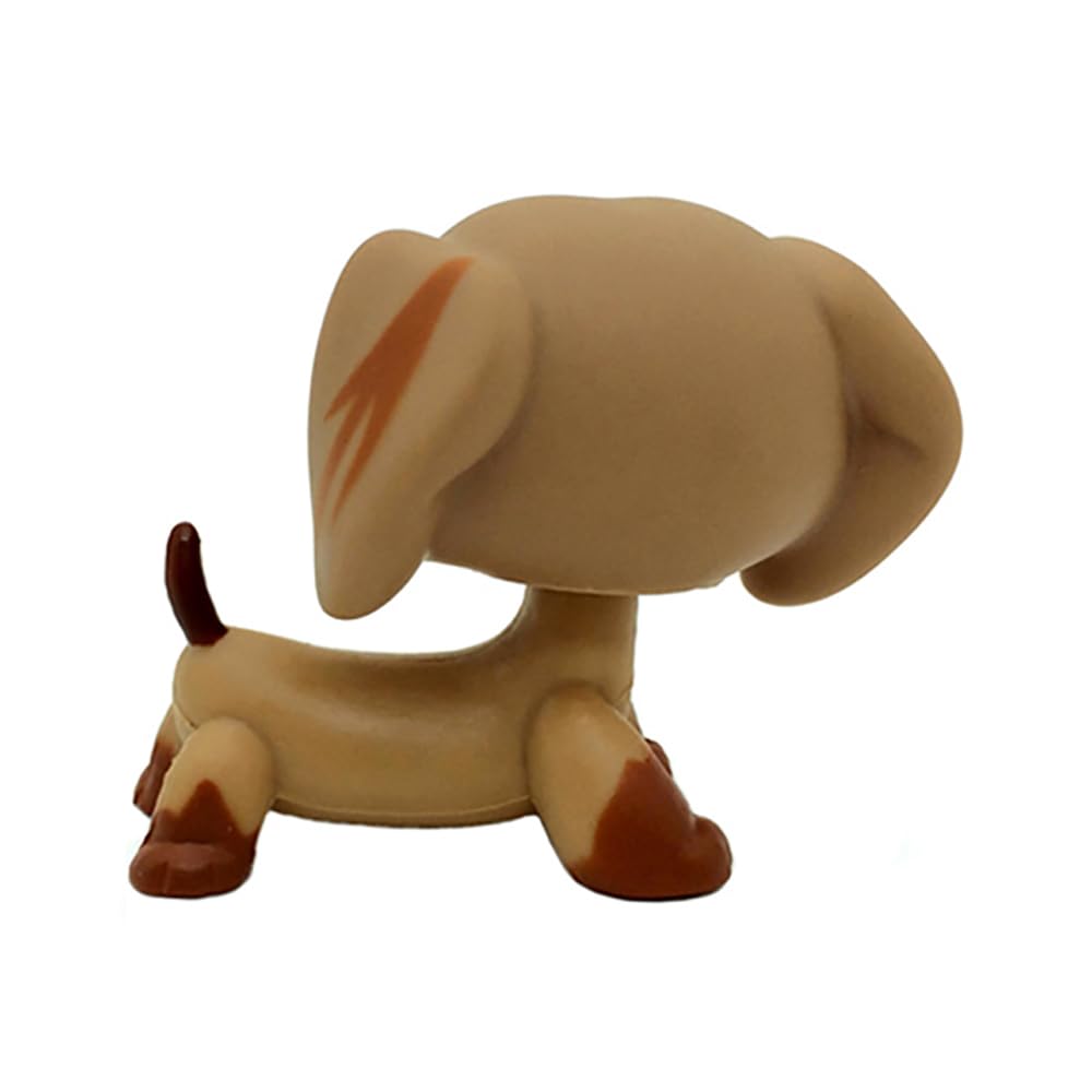 SRJLPS Brown Dachshund Puppy Dog Teardrop Eyes #518 Mini Pet Toys Animal Figure