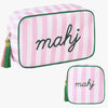 Eccentfit 2 Pack Mahjong Dice Pouch and Mahjong Tiles Bag with MAHJ Embroidery, Premium Club Member Gift & Tournament Prize Organizer- [Pink] Travel