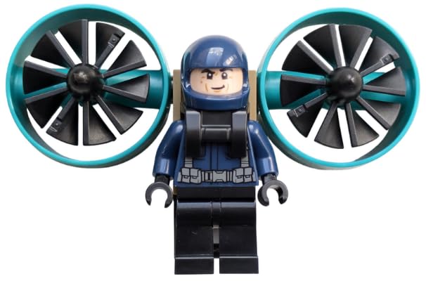 LEGO Jurassic World: Ranger Minifigure with Helipack and Baby Raptor - Ages 6+