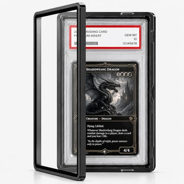 Slab Guard Fits PSA Slab, Magnetic Graded Card Case with UV Glass, Black