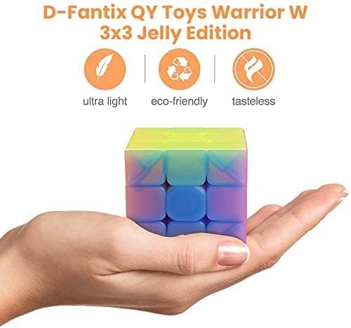 D-FantiX QY Toys Warrior W 3x3 Speed Cube Jelly 3x3x3 Magic Cube Puzzles