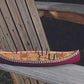 Outside Inside - Hand Painted Canoe Cribbage Board