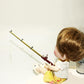 SXFSE Dollhouse Decoration Accessories, 1:12 Dollhouse Miniature Scene Model Fishing Rod Pretend Play Toy (Red, 6.1 inch)