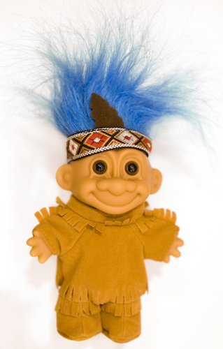 My Lucky Troll Indian Troll Doll (Blue Hair) by Russ Berrie