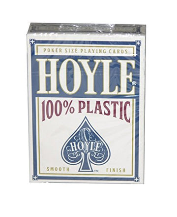Hoyle Blue Poker Sized 100% Plastic Playing Cards