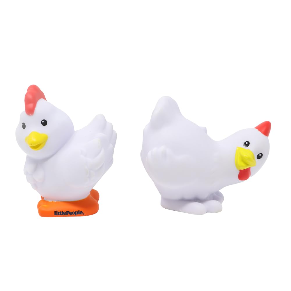 Fisher-Price Replacement Parts for Collectible Little People Christmas Nativity Playset FPT07 and Barnyard Farm Playset - Replacement Pair of White