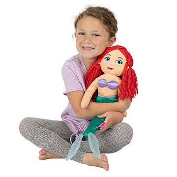 Disney Princess Ariel Kids Bedding Super Soft Plush Cuddle Pillow Buddy, "Official" Disney Product By Franco, 1 Count (Pack of 1)