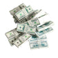 1:12 Dollhouse Miniature Scene Model Mini 200 Pieces Dollar Bills Set (Multicolored)