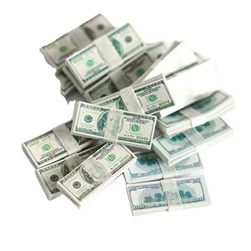 1:12 Dollhouse Miniature Scene Model Mini 200 Pieces Dollar Bills Set (Multicolored)