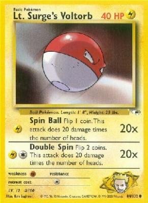 Pokemon - Lt. Surge39;s Voltorb (84/132) - Gym Heroes