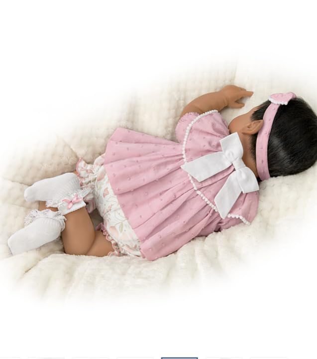 The Ashton-Drake Galleries So Truly Real Reborn Camila Baby Doll by Sherry Rawn, 17 Inch Lifelike Vinyl, Weighted Cloth Body, Hand-Painted Features