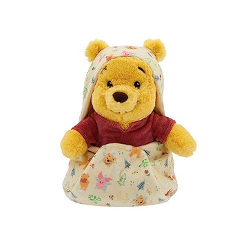 Disney Store Official Winnie the Pooh Plush with Blanket Pouch Babies Plushy in Baby Swaddle - Toy for Those who Love Plush Figure Toys, Cute