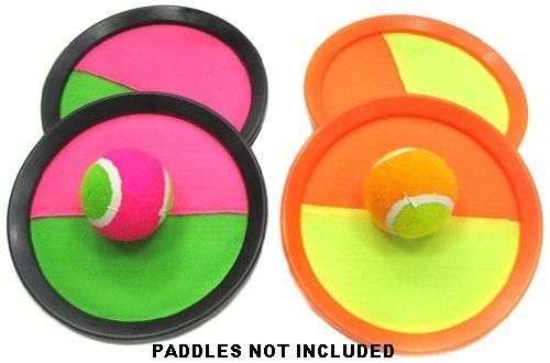 YMCtoys Replacement Sticky Balls for Toss and Catch Sport Game, Hook and Loop, Refill Pack of 6