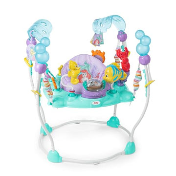 Bright Starts Disney The Little Mermaid Sea of Activities Baby Activity Jumper with Interactive Toys, Lights & Music with Disney Princess Ariel, 6-12