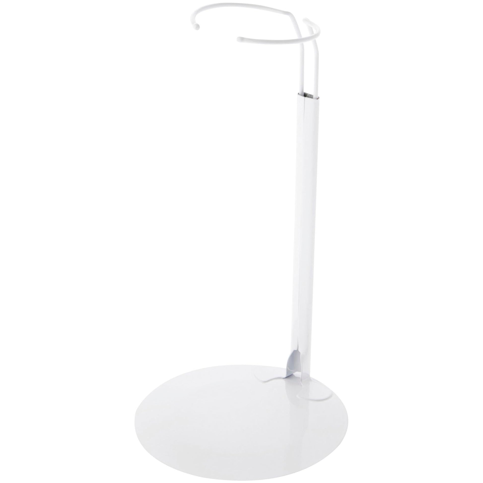 Plymor DSP-90W White Adjustable Doll Stand, fits 15, 16, 17, 18, 19, 20, and 21 inch Dolls, Waist is 3" - 4" wide, 8" - 11" around, Pack of 6