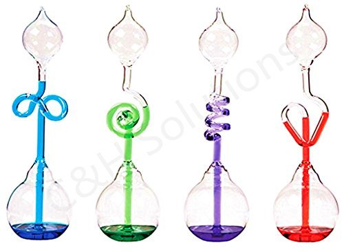 Colorful Office Thinking Hand Boiler, Glass Science Energy Transfer, Children Science Experiment, Love Birds Color Meter Hand Boiler, 4 Pcs