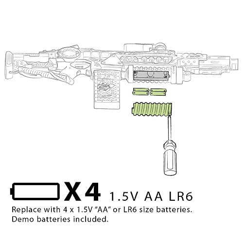 Nerf Revoltinator Zombie Strike Toy Blaster with Motorized Lights Sounds & 18 Official Darts for Kids, Teens, & Adults