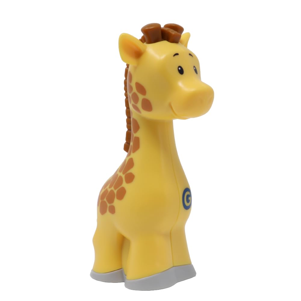 Fisher-Price Replacement Part for Collectible Little People Alphabet Fun Zoo Safari Farm Playset JGR92 - Replacement Letter G Yellow Brown Giraffe