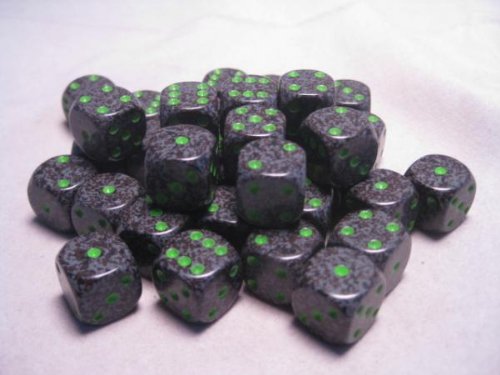 Chessex 25910 Speckled Earth Dice Block 6-Sided, Set of 36, 12mm