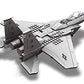 General Jim's F-15 Eagle Fighter Jet Building Blocks Set, 1:48 Scale Military Aircraft Model, 262 Pieces, Twin-Tail Jet with Landing Gear and Cockpit
