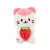 Anirollz Kittiroll Sitting Plush, Kawaii Kitty Cat Holding Strawberry, 6"