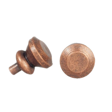 Dollhouse Miniature Set of Six Round Knobs in Bronze by Classics