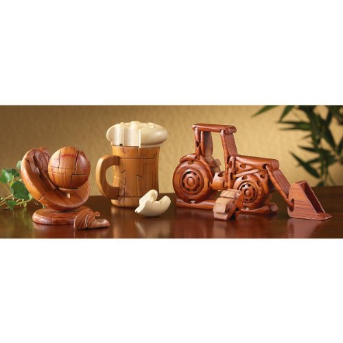 CHH Beer Mug Wood 3D Brain Teasers Puzzle