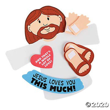 Jesus Loves You This Much Foam Cut Out - Makes 12 - Crafts for Kids and Fun Home Activities