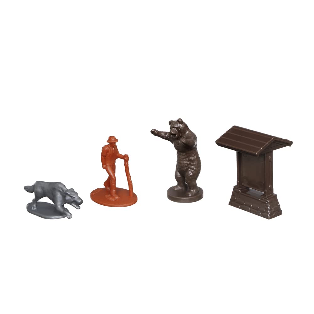 Matchbox Hitch & Haul Die-cast Vehicle Playset - Boating Bear Adventure ~ 6 Piece Set ~ Car CJ7 ~ Includes Trailer Trawler with Boat, Hiker, Bear