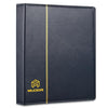 MUDOR 4 Ring Empty Stamp Binder for Coins, Banknotes Collectors,Blue