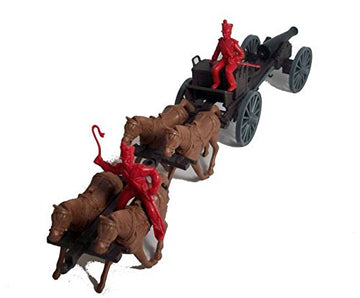 Classic Toy Soldiers, Inc Alamo Mexican 4 Horse Limber and 12lb Cannon with Two Figures in 54mm