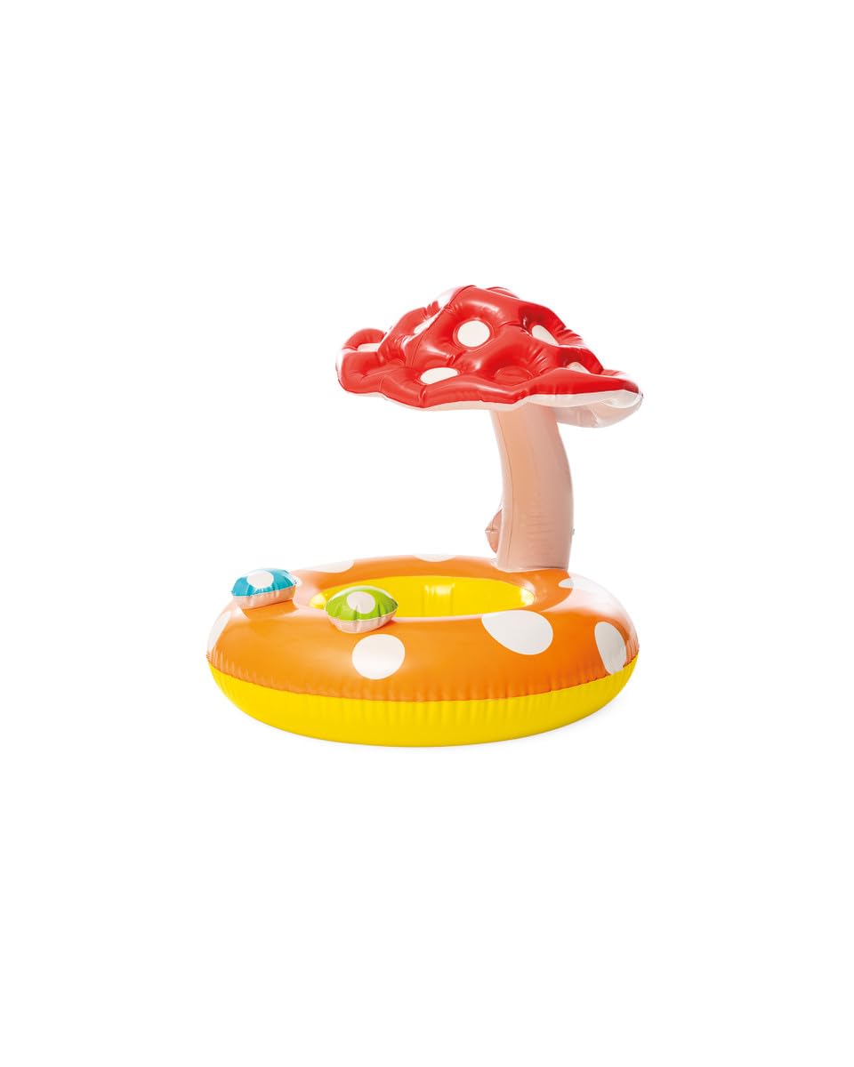 INTEX Mushroom Kiddie Pool Float, Children's Inflatable Mushroom Shaped Seat and Sun Shade