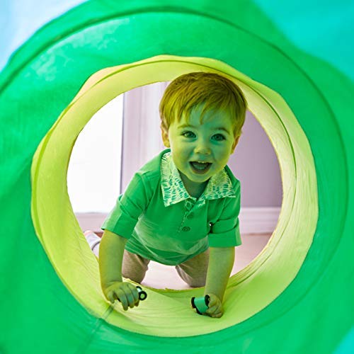 LOVEVERY | The Organic Cotton Play Tunnel | Pop-Up & Collapsible Play Tunnel with Organic Cotton Carrying Case, Toddler Gift for Indoor and Outdoor