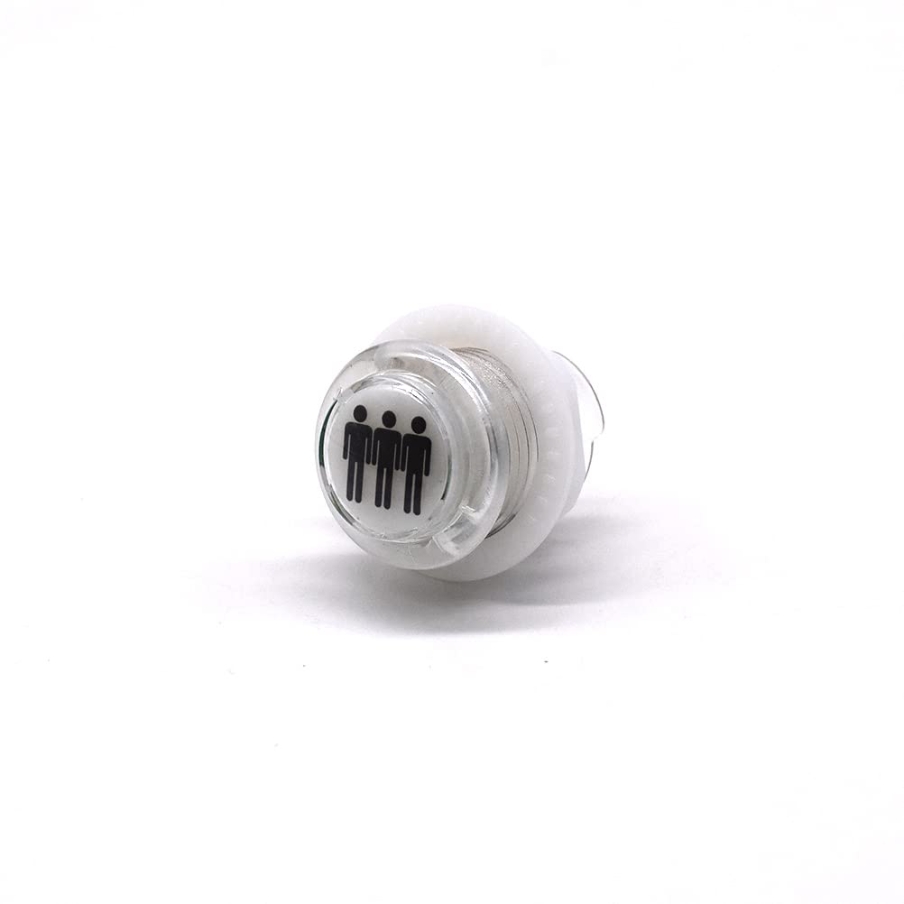 Arcity 4 Pcs/Lot 24mm Arcade LED Push Buttons Illuminated 1P 2P 3P 4P Players Lit with Microswitch for Arcade Machine Games Console Parts 5V White New