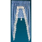 Melody Jane Dolls Houses Blue Tiffany Heart Curtains Miniature Window Accessory