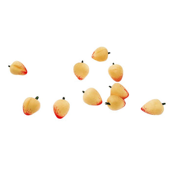 SXFSE Dollhouse Decoration Accessories,10Pcs 1:12 Dollhouse Miniature Fruit Yellow Peach Kitchen Dining Model Play Toy