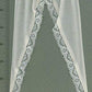 Dollhouse Miniature 1:12 Scale Tiffany Ruffle Curtains in Ecru by Barbara O'Brien