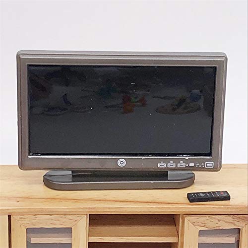 SXFSE Doll House TV, 1:12 Scale Dollhouse Accessories Miniature Furniture Decor Model (TV)