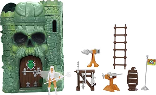 Masters of the Universe Mattel Masters of the Universe Origins Playset & Action Figure, Castle Grayskull with Scorceress, MOTU Toy, 4 Rooms, Trap Door