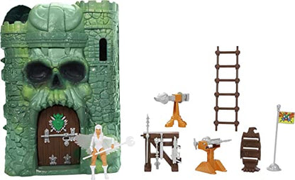 Masters of the Universe Mattel Masters of the Universe Origins Playset & Action Figure, Castle Grayskull with Scorceress, MOTU Toy, 4 Rooms, Trap Door